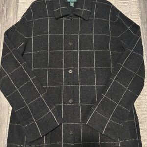 Lauren Ralph Lauren 100% Lambswool Cardigan Sweater Women’s Size L